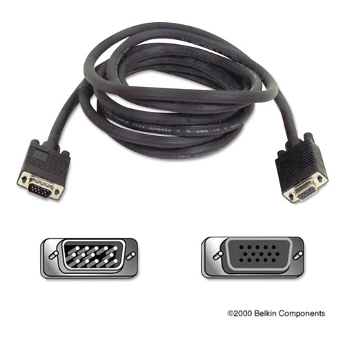 Pro Series Svga Monitor Extension Cable, Hd-15, 10 Ft., Black