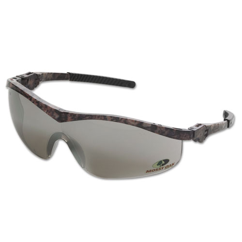 MCR™ Safety Mossy Oak Safety Glasses, Forest-Floor-Camo Frame, Silver-Mirror Lens