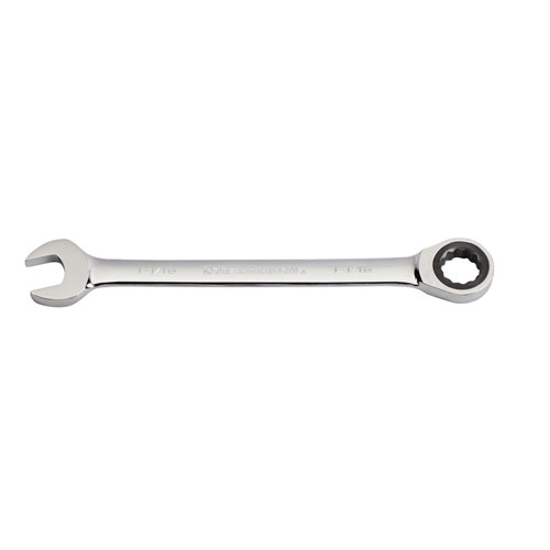 Gearwrench Ratcheting Combo Wrench, 14.1" Long, 1 1/16" Opening, Chrome Finish