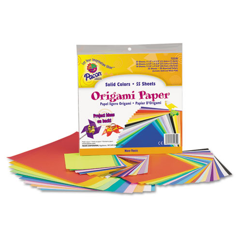 Pacon® Origami Paper, 30 lb Bond Weight, 9 x 9, Assorted Bright Colors, 40/Pack