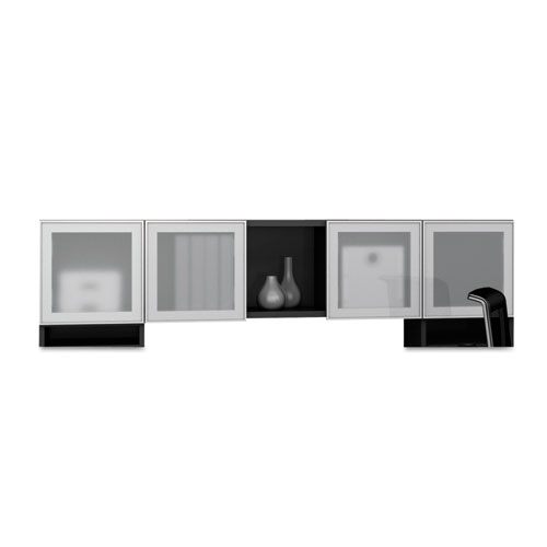 e5 Series Overhead Storage Cabinet, 72w x 15d x 15h, Raven