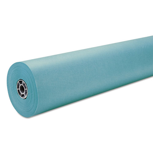 Rainbow Duo-Finish Colored Kraft Paper, 35 lb Wrapping Weight, 36" x 1,000 ft, Aqua
