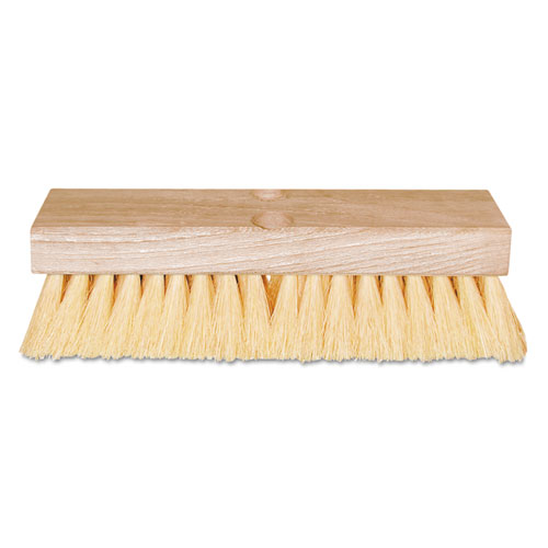 Deck Scrub Brush, W/handle, 10"
