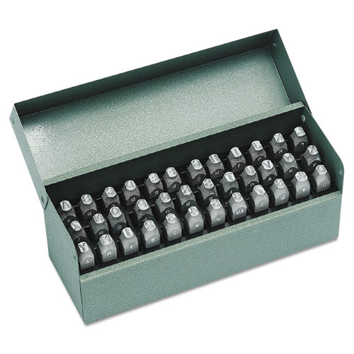36-Piece Combination Letter And Number Stamp Set, 1/8"