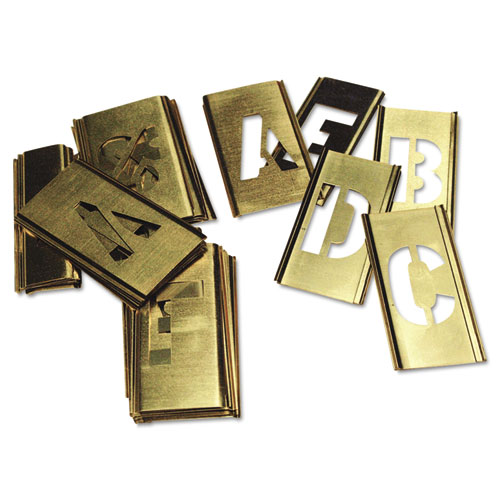 C.H. Hanson® 33-Piece Single-Letter Brass Stencil Set