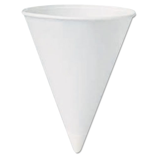 Paper Cone Water Cups, 4 oz, White, 200/Carton