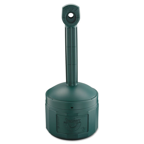 JUSTRITE® Smokers Cease-Fire Cigarette Butt Receptacle, Forrest Green