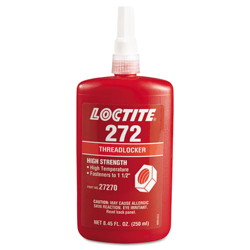 Loctite® 272 High-Strength/High-Temp Threadlocker, 250 mL, Red