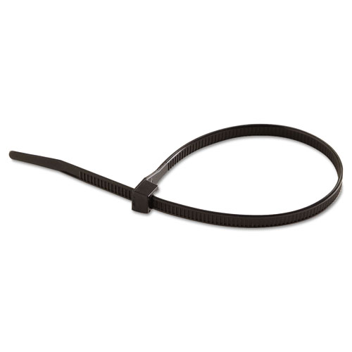 Uvb Cable Ties, 8", 75 Lb, Uv Black, 100/pack
