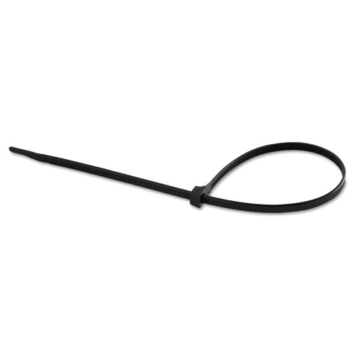 Uvb Cable Ties, 11", 75 Lb, Uv Black, 100/pack