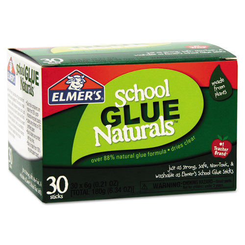 SCHOOL GLUE NATURALS GLUE STICK, 0.21 OZ, DRIES CLEAR, 30/PACK