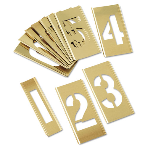 15-Piece Single-Number Brass Stencil Set