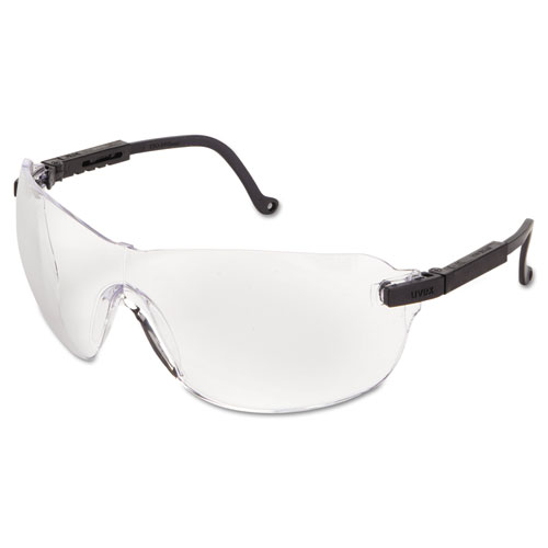 Honeywell Uvex™ Spitfire Safety Spectacles, Black Frame, Clear Lens
