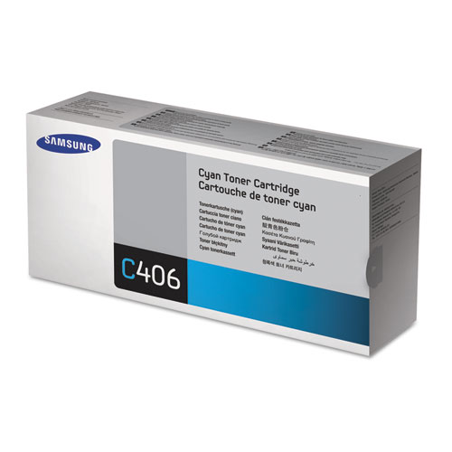 Image of Samsung Clt-C406S Toner, 1,000 Page-Yield, Cyan