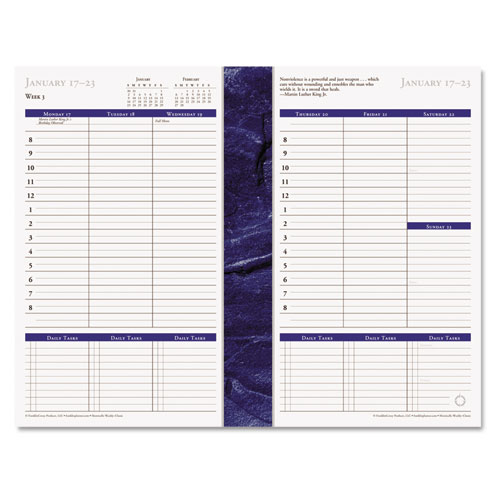 FranklinCovey® Monticello Dated Weekly/Monthly Planner Refill, 5 1/2 x