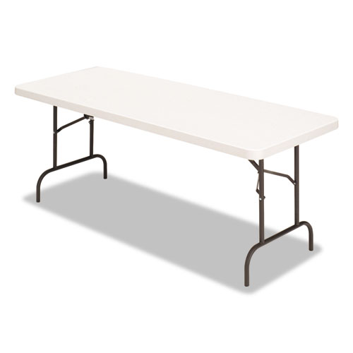 Banquet Folding Table, Rectangular, Radius Edge, 60w x 30d x 29h, Platinum/Charcoal