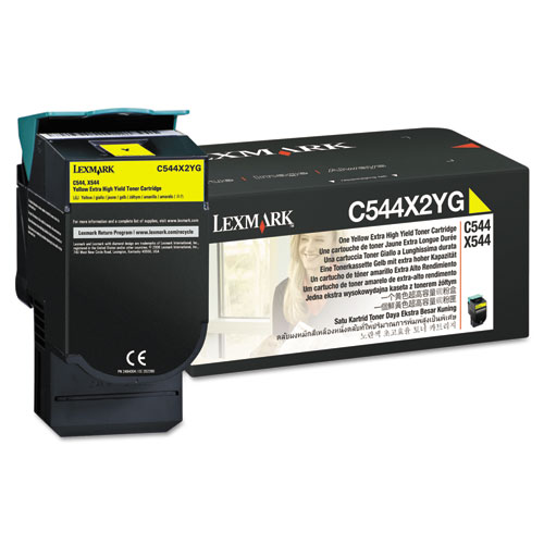 C544X2YG EXTRA HIGH-YIELD TONER, 4000 PAGE-YIELD, YELLOW