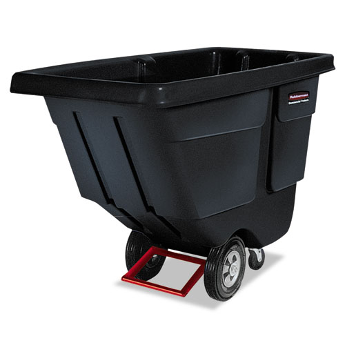 Rubbermaid® Commercial Rotomolded Tilt Truck, 202 gal, 850 lb Capacity, Plastic, Black