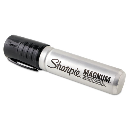 Magnum Permanent Marker 44001, Broad Chisel Tip, Black, Dozen