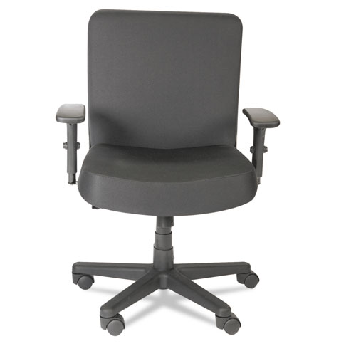 Image of Alera XL Series Big/Tall Mid-Back Task Chair, Supports Up to 500 lb, 17.5" to 21" Seat Height, Black
