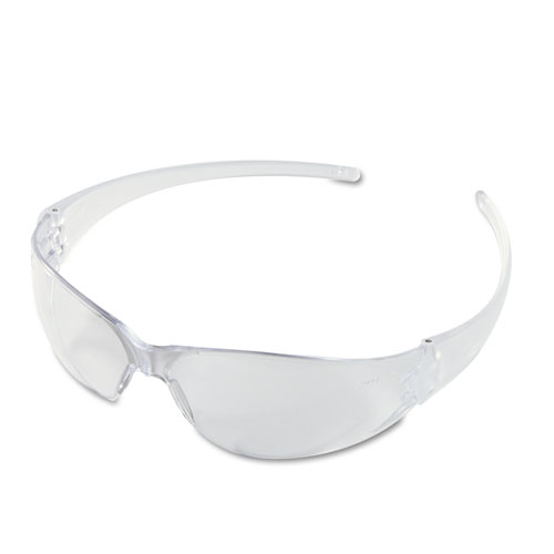 Checkmate Wraparound Safety Glasses, CLR Polycarbonate Frame, Coated Clear Lens | by Plexsupply