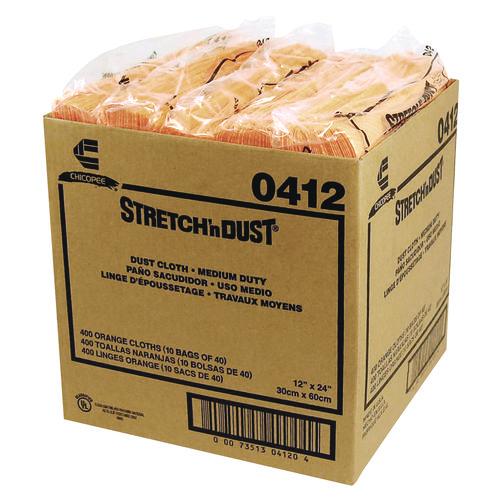 Chix® Stretch 'n Dust Cloths, 23.25 x 24, Orange/Yellow, 20/Bag, 5 Bags/Carton