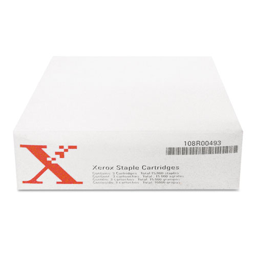 Xerox® 108R00493 Staple Cartridge, 5,000 Staples/Cartridge, 3 Cartridges/Pack