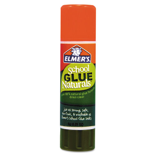 Elmer's® School Glue Naturals, Clear, 0.21 oz Stick, 30 per Pack