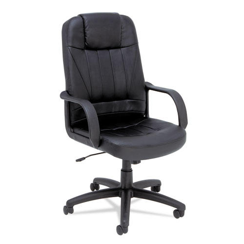 Alera Sparis Executive High-Back Swivel/Tilt Bonded Leather Chair, Supports Up to 275 lb, 18.11" to 22.04" Seat Height, Black