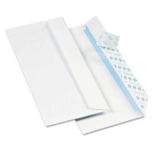 Quality Park™ Redi-Strip Security Tinted Envelope, #10, Commercial Flap, Redi-Strip Heat-Resistant Closure, 4.13 X 9.5, White, 1,000/Box
