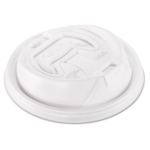 Image of Optima Reclosable Lid, Fits 12 oz to 24 oz Foam Cups, White, 100 Pack, 10 Packs/Carton