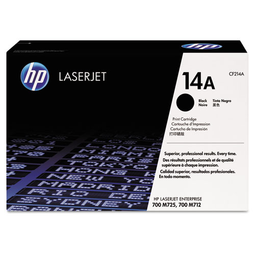 Image of HP 14A, (CF214A) Black Original LaserJet Toner Cartridge
