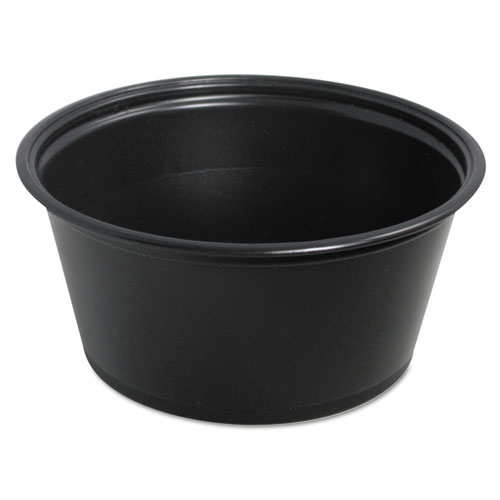 Dart® Conex Complements Portion/Medicine Cups, 3.25 oz, Black, 125/Bag, 20 Bags/Carton