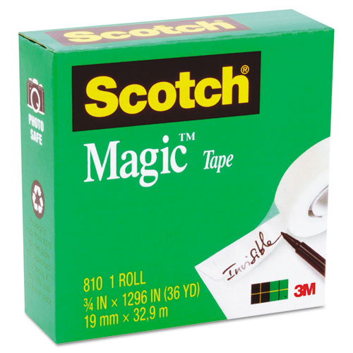 Scotch Magic Tape Refill, 1 Core, 0.75 x 22.2 yds, Clear, 6/Pack