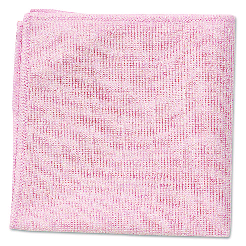 Rubbermaid® Commercial Microfiber Cleaning Cloths, 16 x 16, Pink, 24/Pack