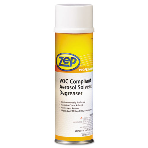 Zep Professional® VOC-Compliant Aerosol Solvent Degreaser, Neutral, 13oz Aerosol, 12/Carton