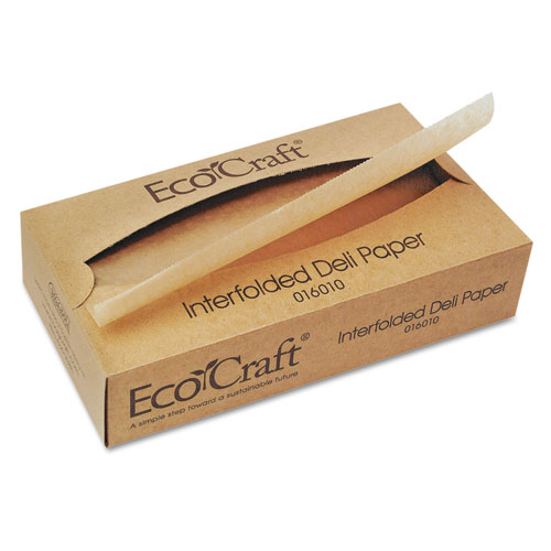 Image of Bagcraft Ecocraft Interfolded Soy Wax Deli Sheets, 10 X 10.75, 500/Box, 12 Boxes/Carton