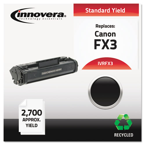 REMANUFACTURED BLACK TONER, REPLACEMENT FOR CANON FX3 (1557A002BA), 2,700 PAGE-YIELD