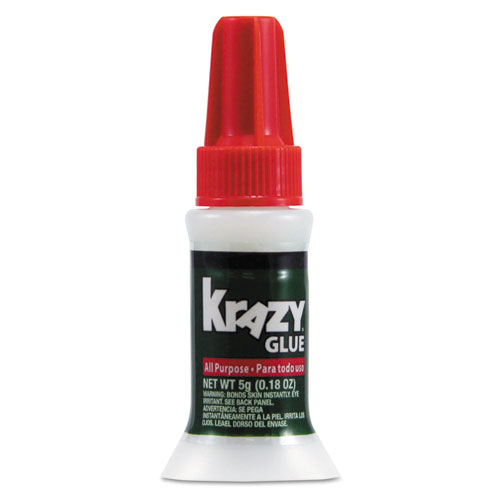 All Purpose Brush-On Krazy Glue, 0.17 oz, Dries Clear