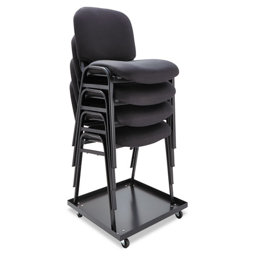 Stacking Chair Dolly, Metal, 320 lb Capacity, 22.44" x 22.44" x 3.93", Black