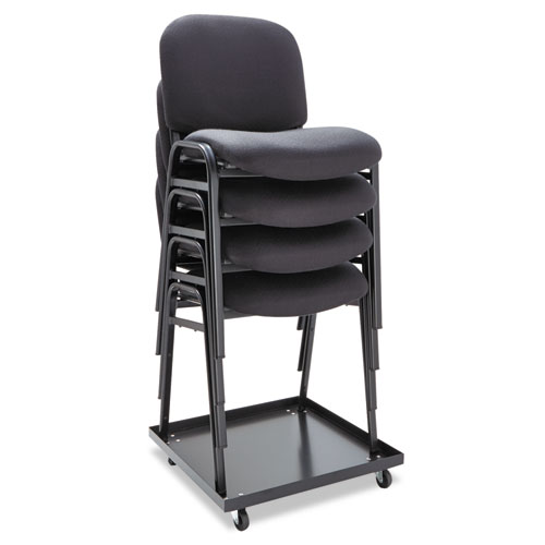 Image of Alera® Continental Series Stacking Chairs, Supports Up To 250 Lb, 19.68" Seat Height, Black, 4/Carton
