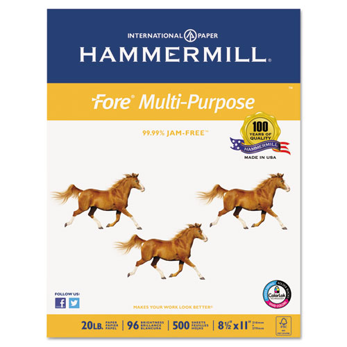 Hammermill® Fore MP Multipurpose Paper, 96 Bright, 24lb, 11 x 17, White, 500 Sheets