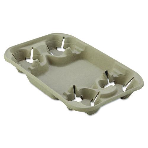 Chinet® Strongholder Molded Fiber Cup/Food Tray, 8 Oz To 22 Oz, Four Cups, Beige, 250/Carton