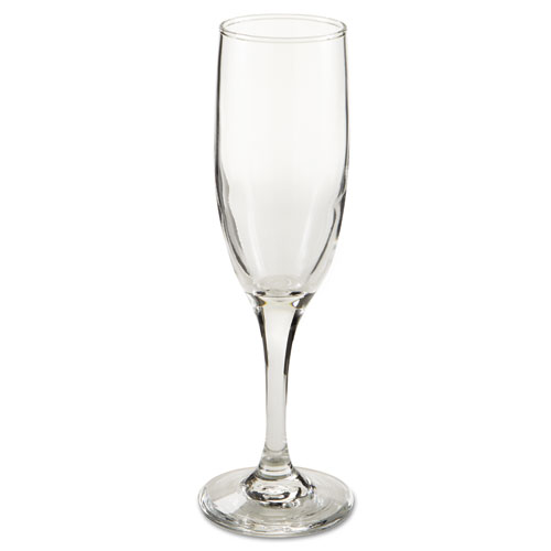 Libbey Embassy Flutes/Coupes & Wine Glasses, Flute, 6oz, 8 1/8" Tall, 12/Carton