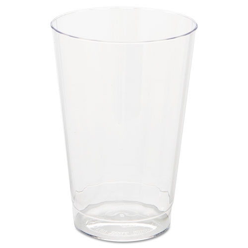 Wna Classic Crystal Plastic Tumblers, 12 Oz, Clear, Fluted, Tall, 20 Pack, 12 Packs/Carton