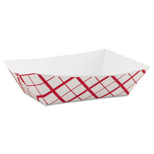 Sct® Paper Food Baskets, 3 Lb Capacity, 7.2 X 4.95 X 1.94, Red/White, Paper, 500/Carton