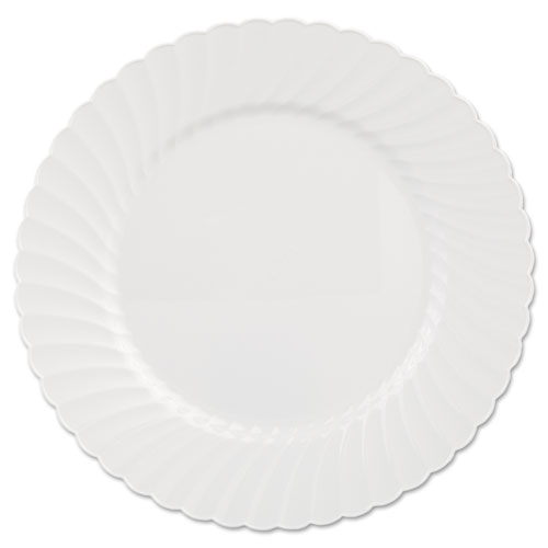 Classicware Plates, Plastic, 10.25 In, White