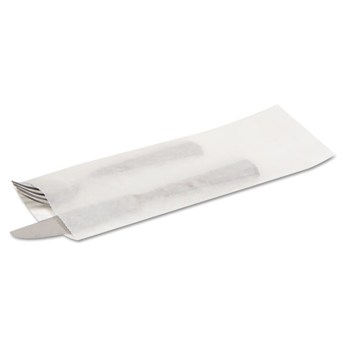 Silverware Bags, 2.25 x 10, White, 2,000/Carton