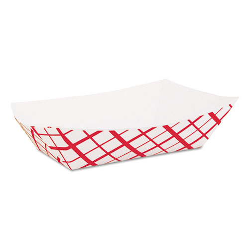 PAPER FOOD BASKETS, 2.5 LB CAPACITY, RED/WHITE, 500/CARTON