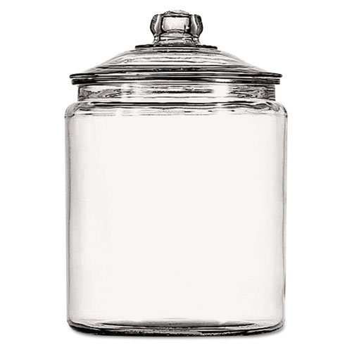 Anchor® Heritage Hill Glass Jar With Lid, 1 Gallon, Clear, Glass Lid